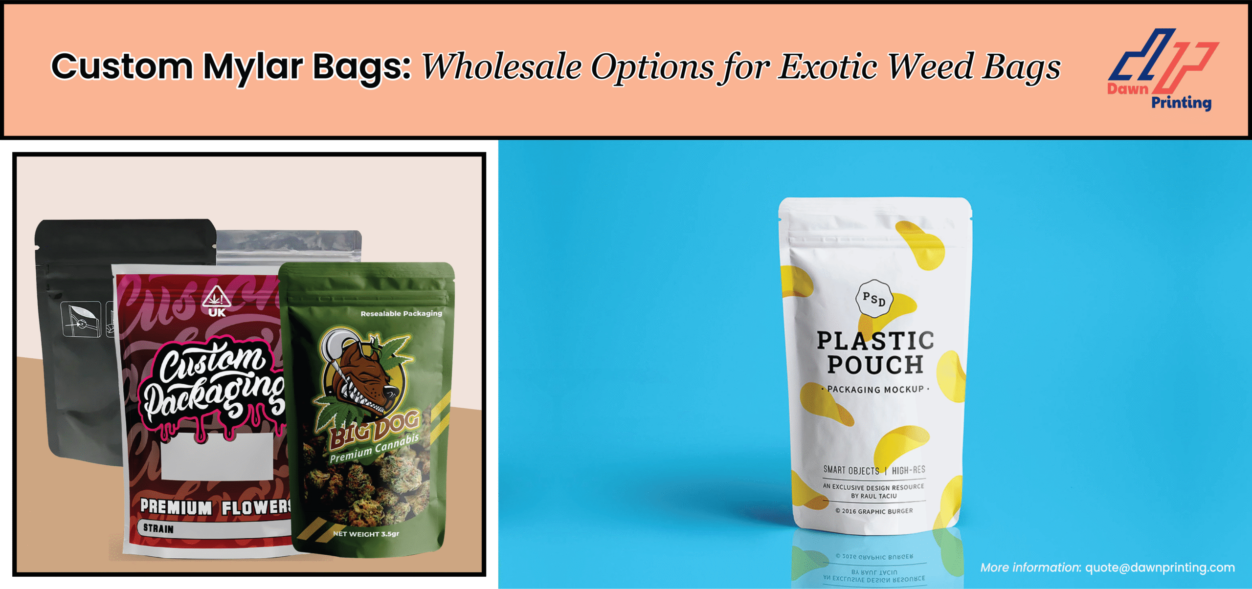 Custom Mylar Bags: Wholesale Options for Exotic Weed Packaging 